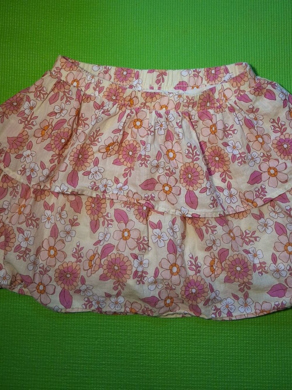 Cat & Jack Orange and Pink Floral Skirt